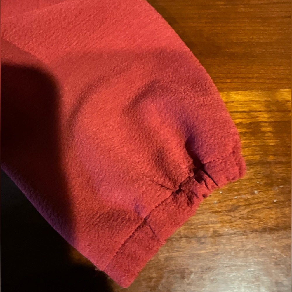 Texture & Thread Madewell Red Wrap Sweater Size X… - image 4